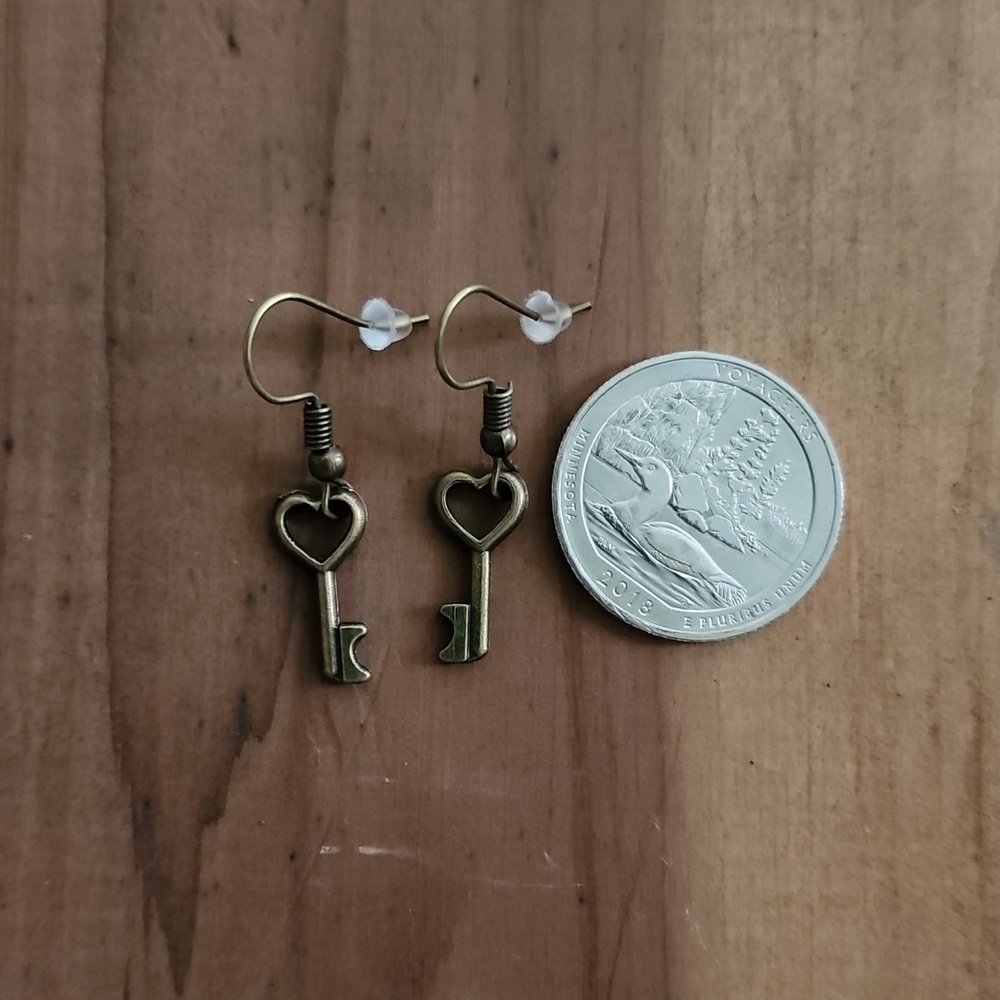 Vintage Key Earrings